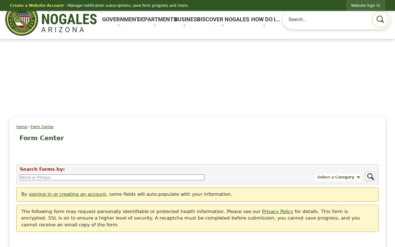 Santa Cruz County arrest report online request form in Nogales