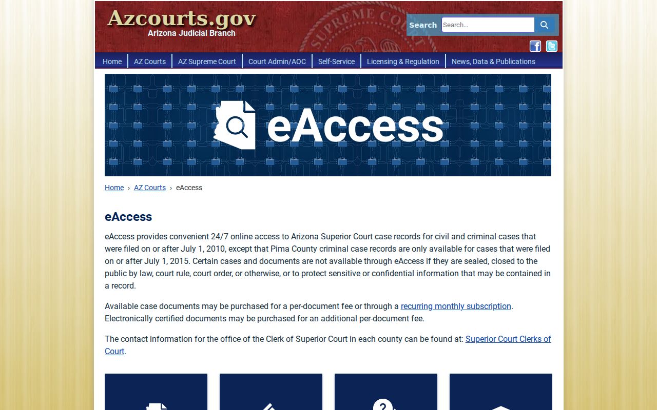 Santa Cruz County criminal records eAccess information