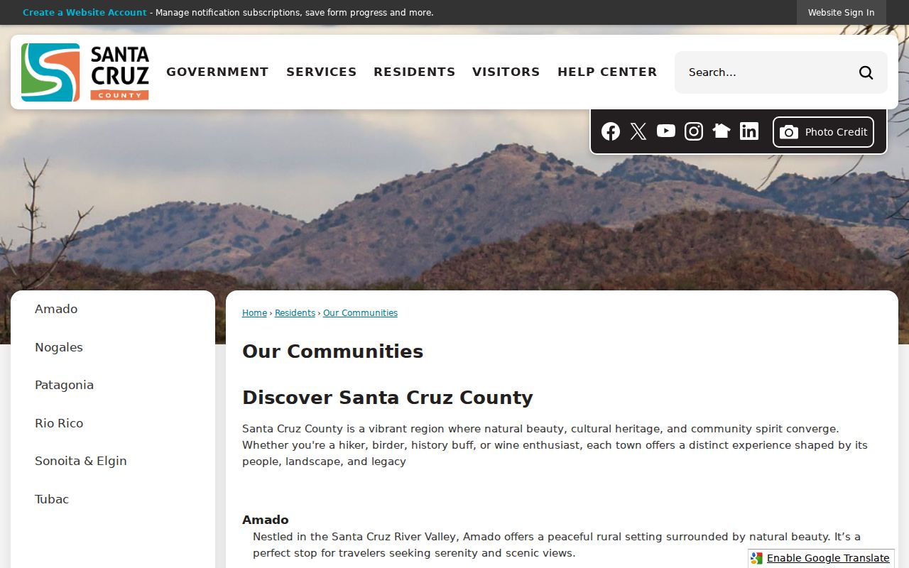 Santa Cruz County criminal records communities page